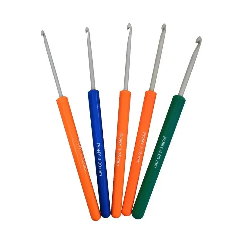 Pony Crochet Hook Needles With Plastic Handles 5 Sizes photo 2