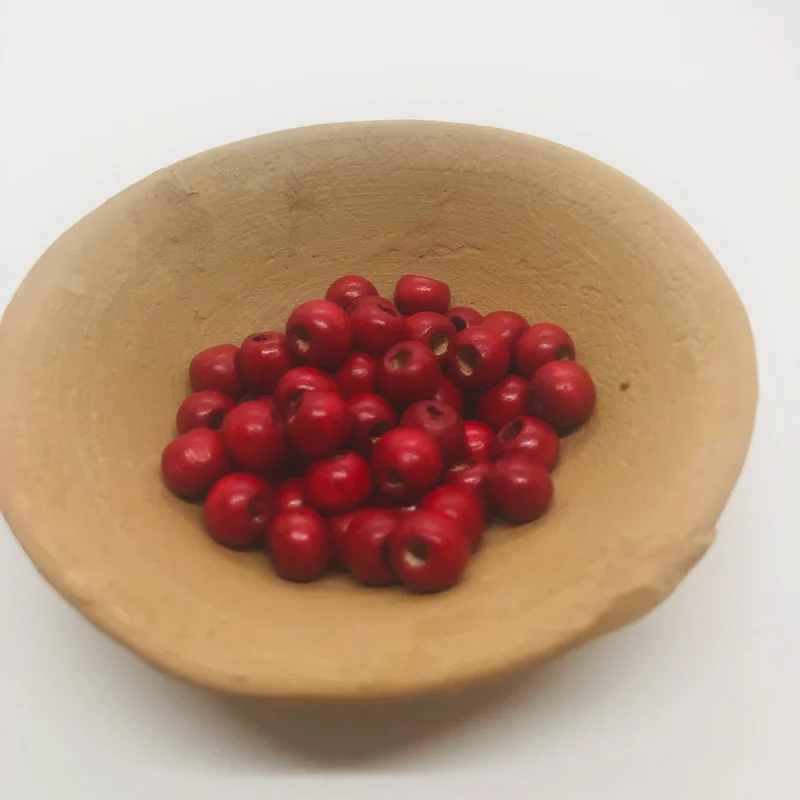 Wooden Beads For Dreamcatcher, jewelry (8 mm / 0.3 inch)- 50pcs / packet photo 3