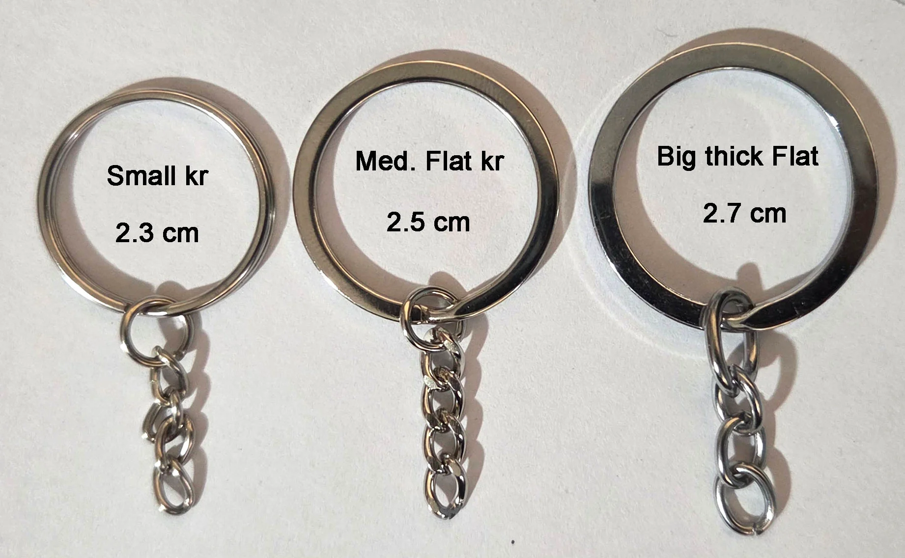 Silver Keyring holders  (10,25,40 pcs/packet)
