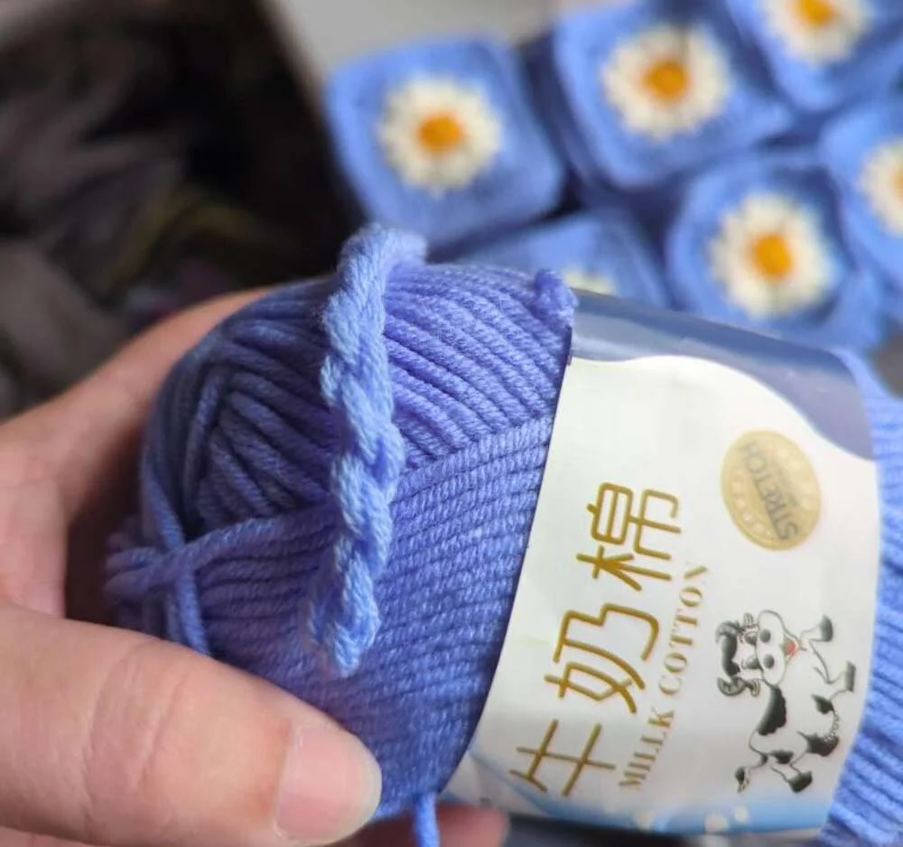 Milk Cotton Yarn for Crochet (50 gms/85meters) photo 2