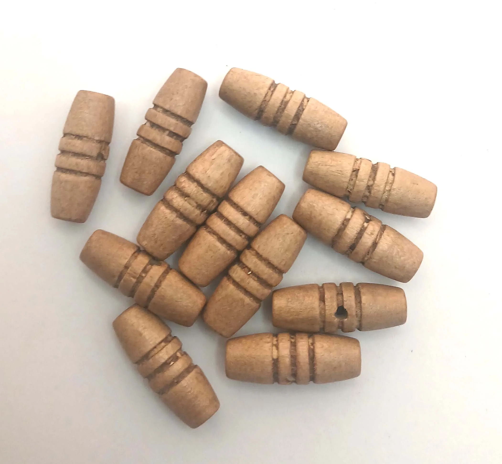 Oval Wooden Button / Bead For Crafts And Jewellery