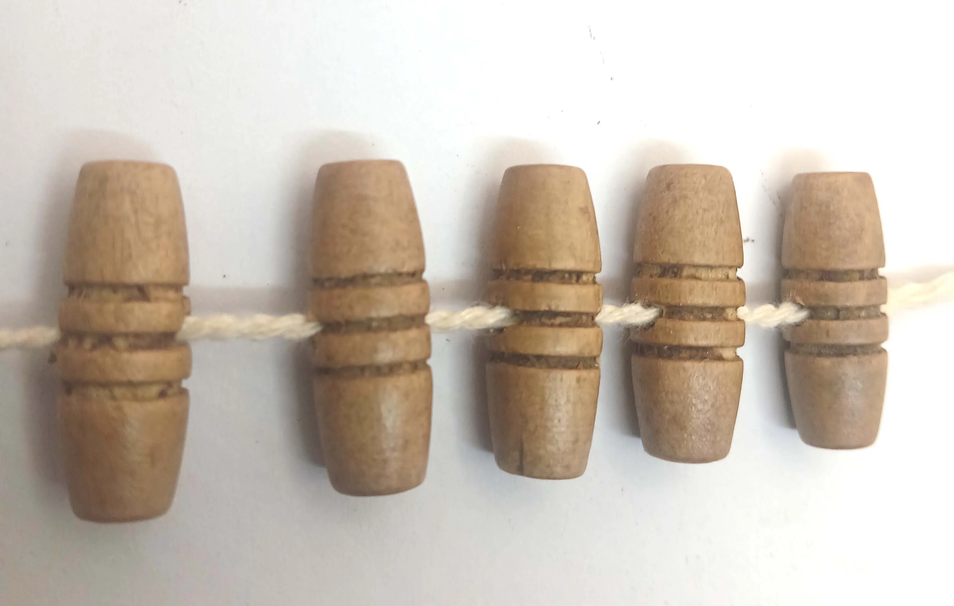 Oval Wooden Button / Bead For Crafts And Jewellery photo 2