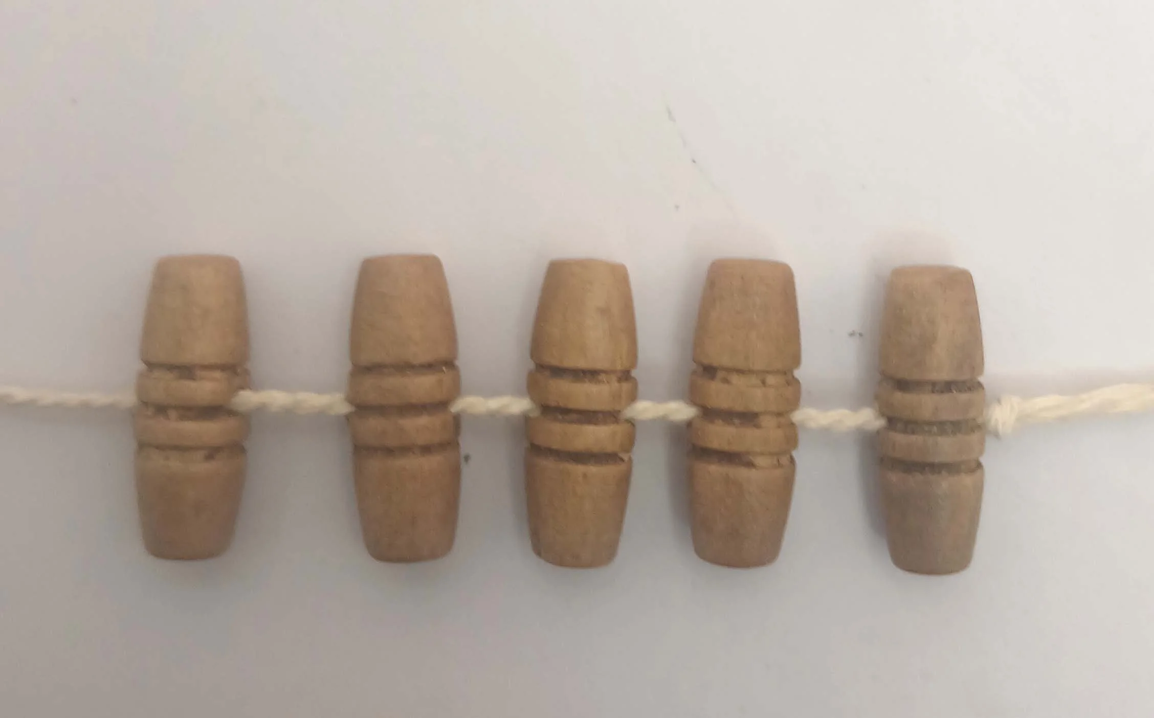 Oval Wooden Button / Bead For Crafts And Jewellery photo 3