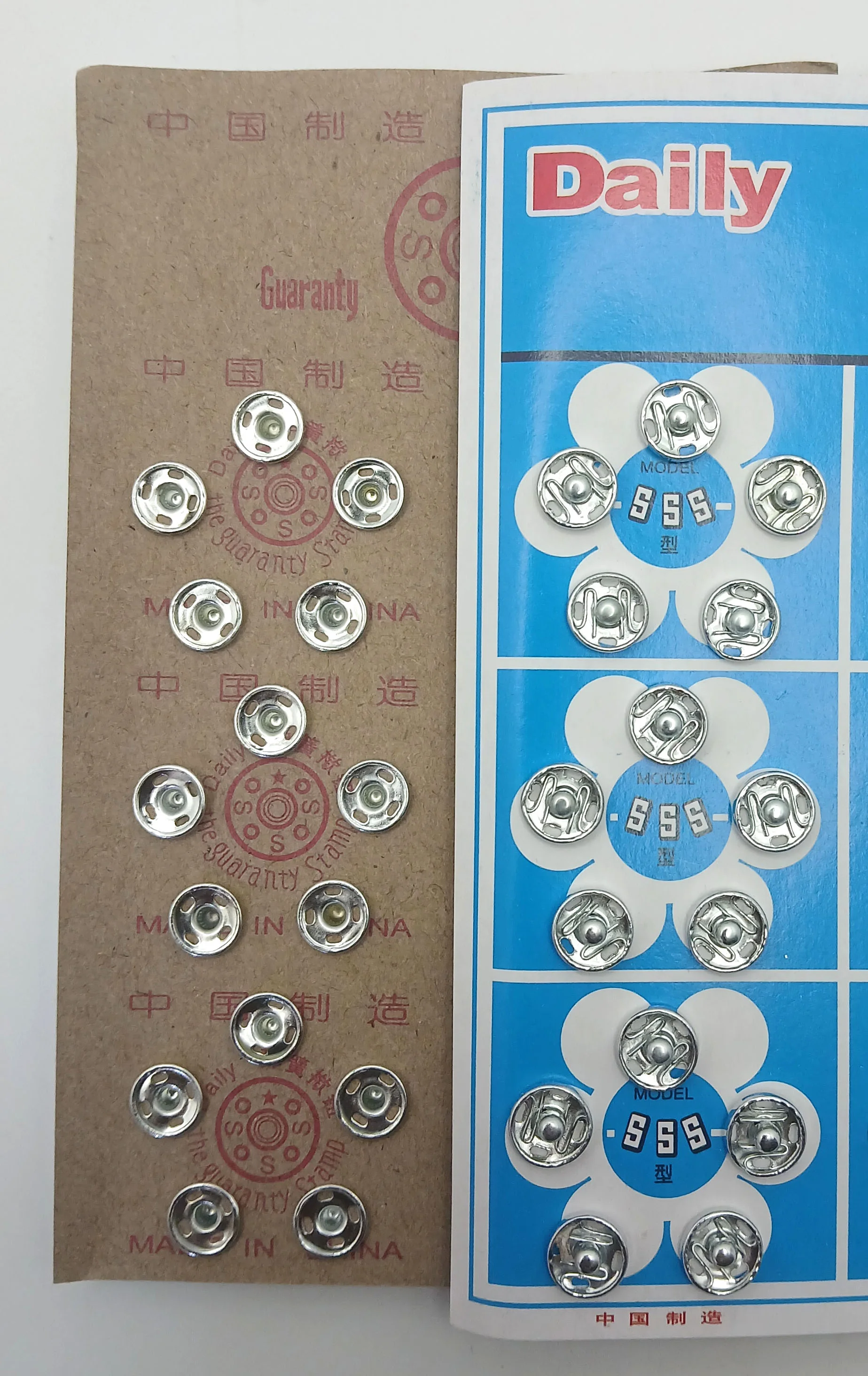 Tip Tip Button 8 mm 30pcs / 15 sets in 1 patta photo 2