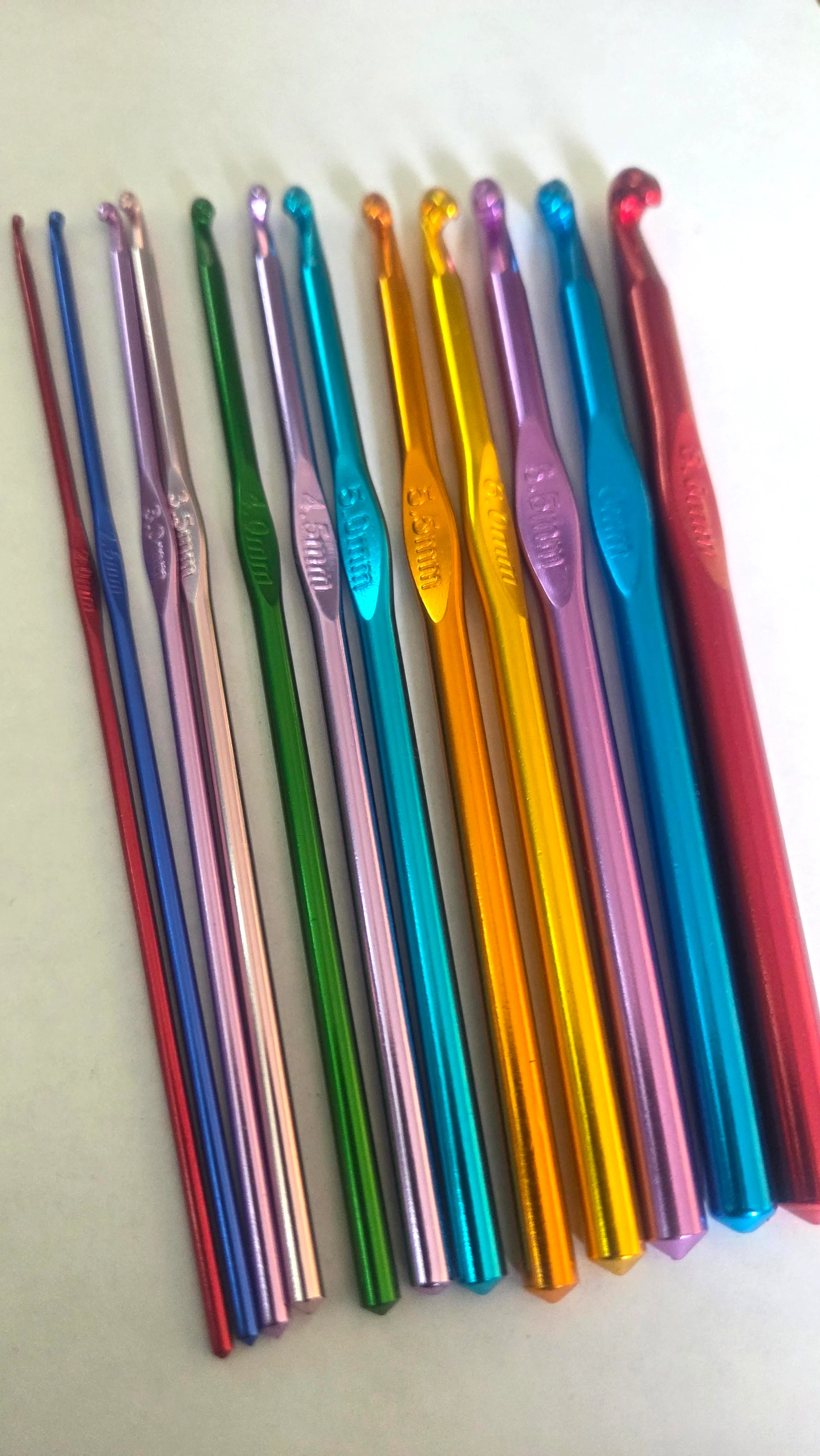 Aluminium Crochet Hook set of 12 photo 2