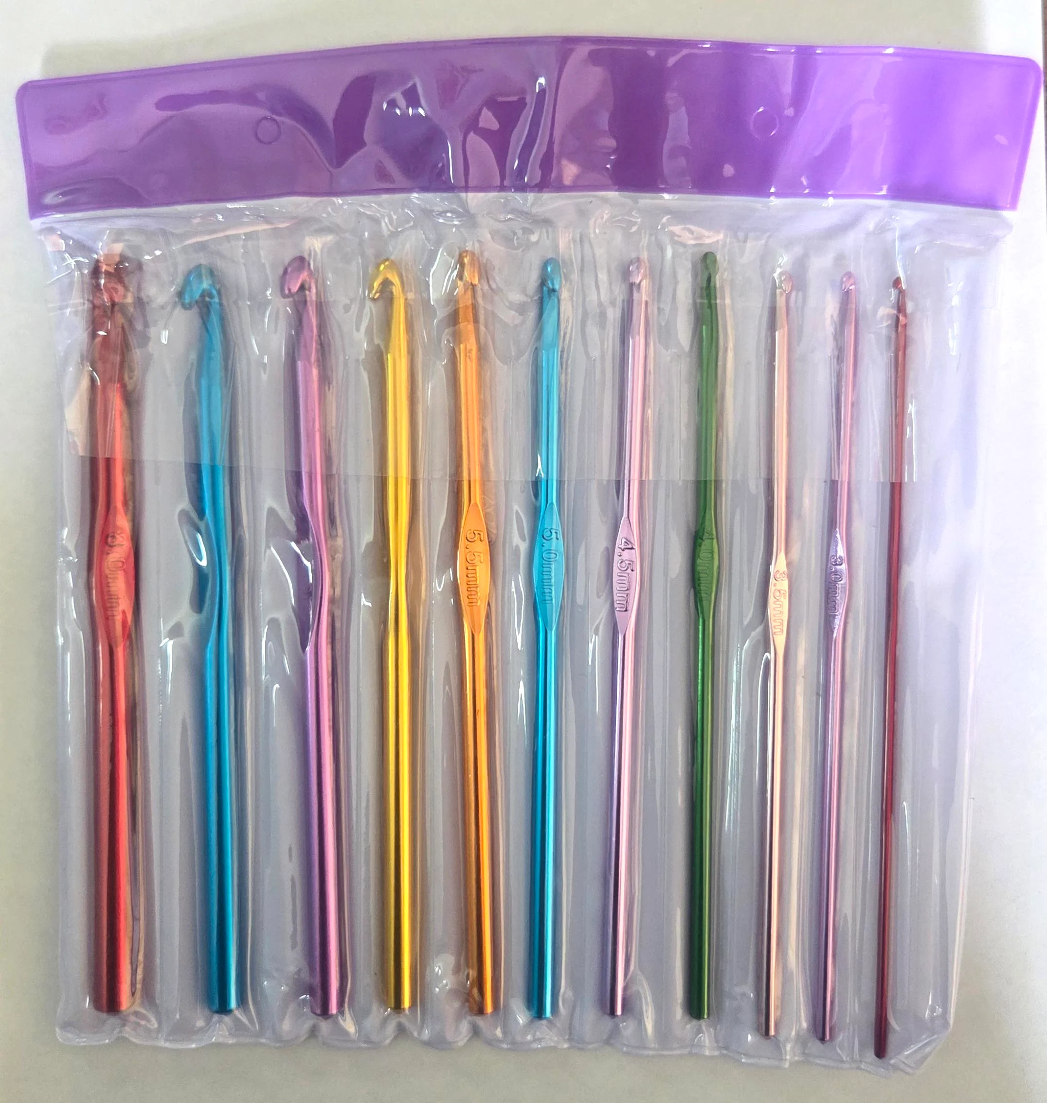 Aluminium Crochet Hook set of 12 photo 5