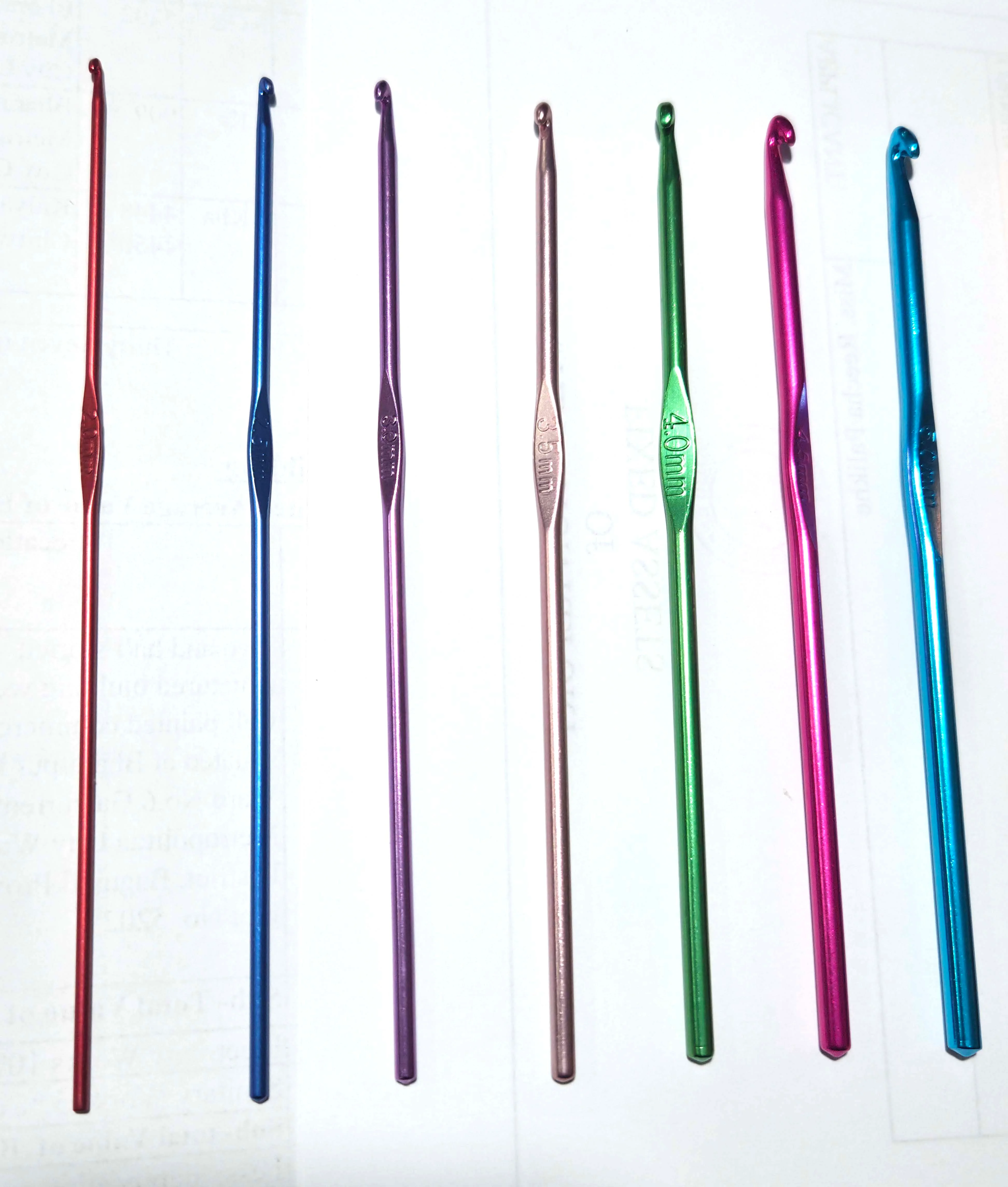 Aluminium Crochet Hook set of 12 photo 6