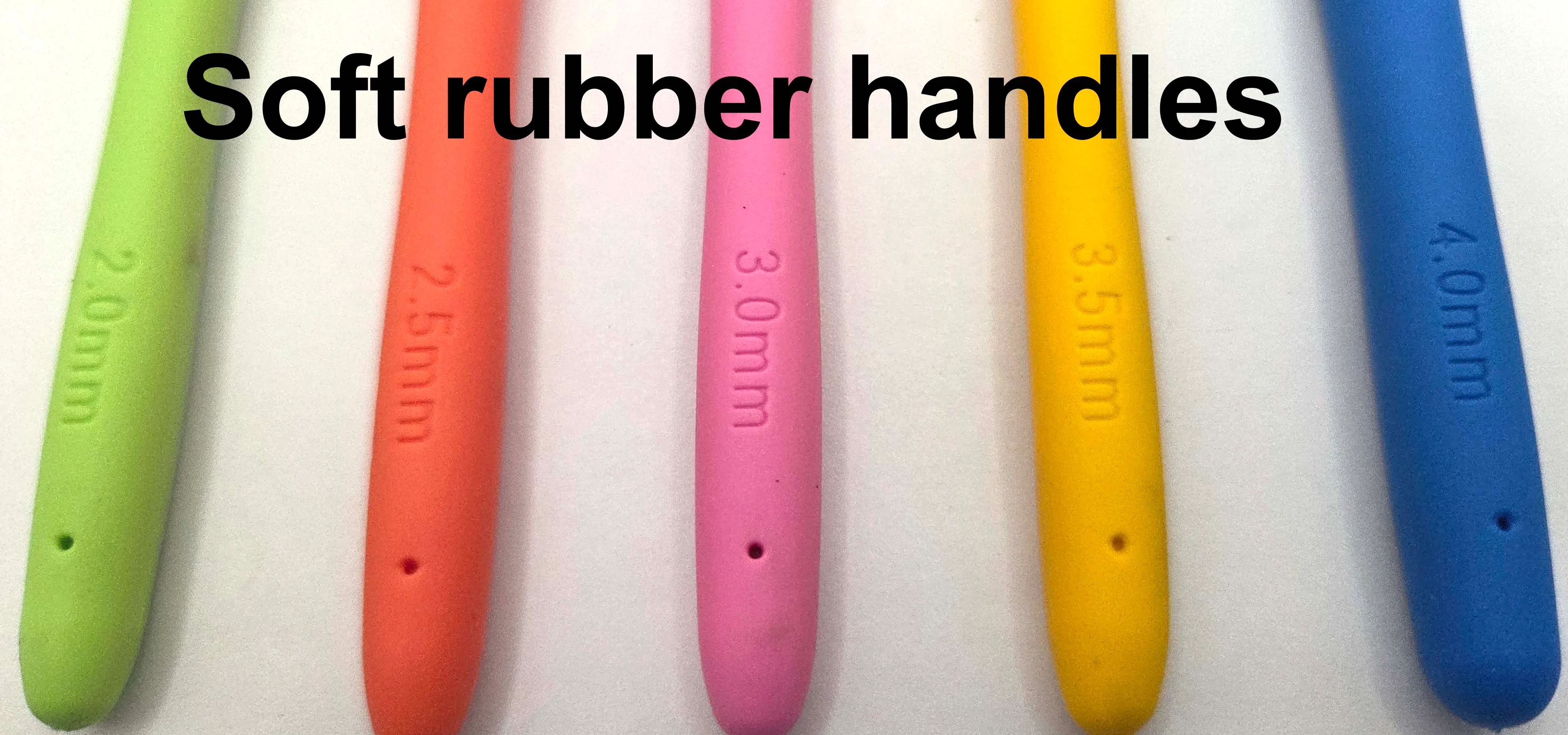1pc or set of Aluminum Crochet Hook With Colored Soft Handles photo 6