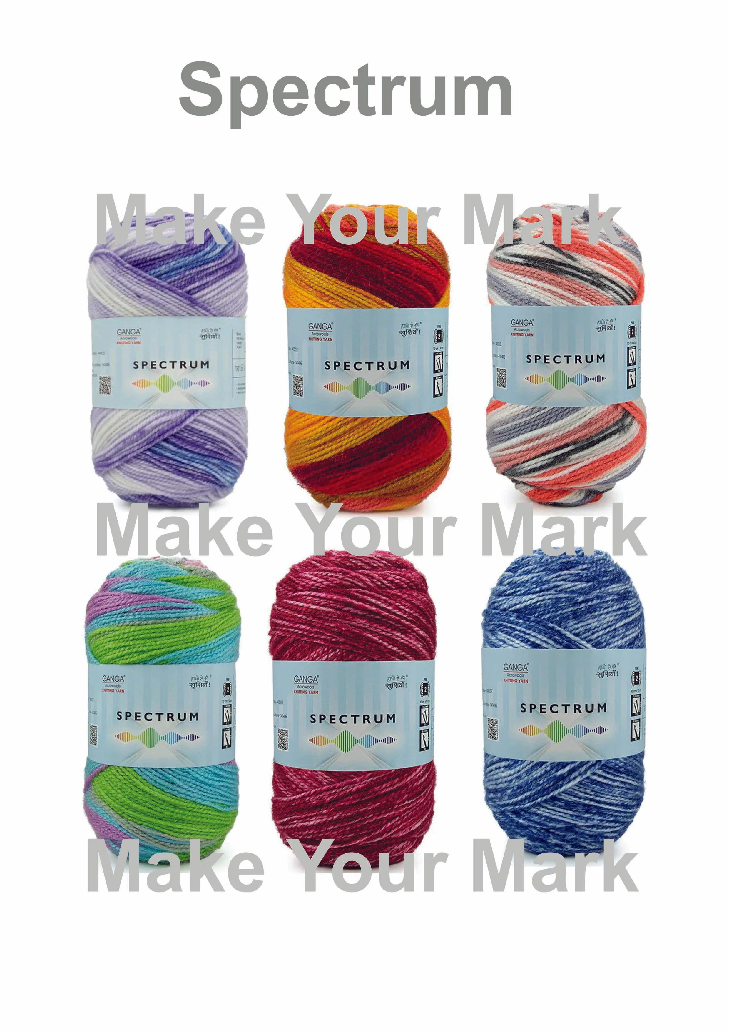Spectrum yarn for Crochet and knitting ( 100 gms/ 288 meters)