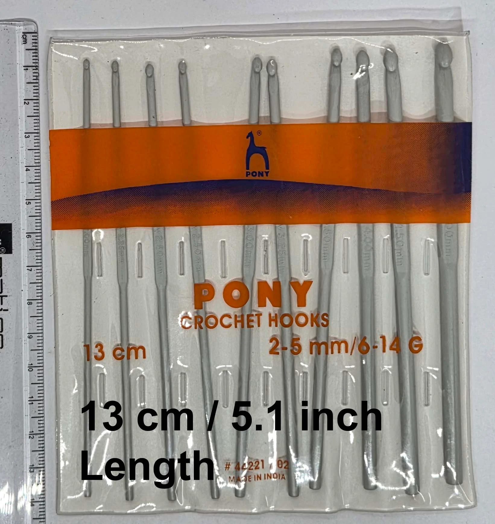 1 pc  Pony Handleless crochet hook (2-5mm/6-14 G) photo 4